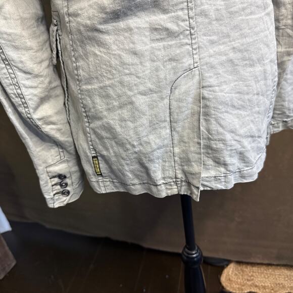 Armani Jeans Men’s Linen Blazer Jacket EU 48 US Small Gray Casual AJ 81 - Picture 8 of 16